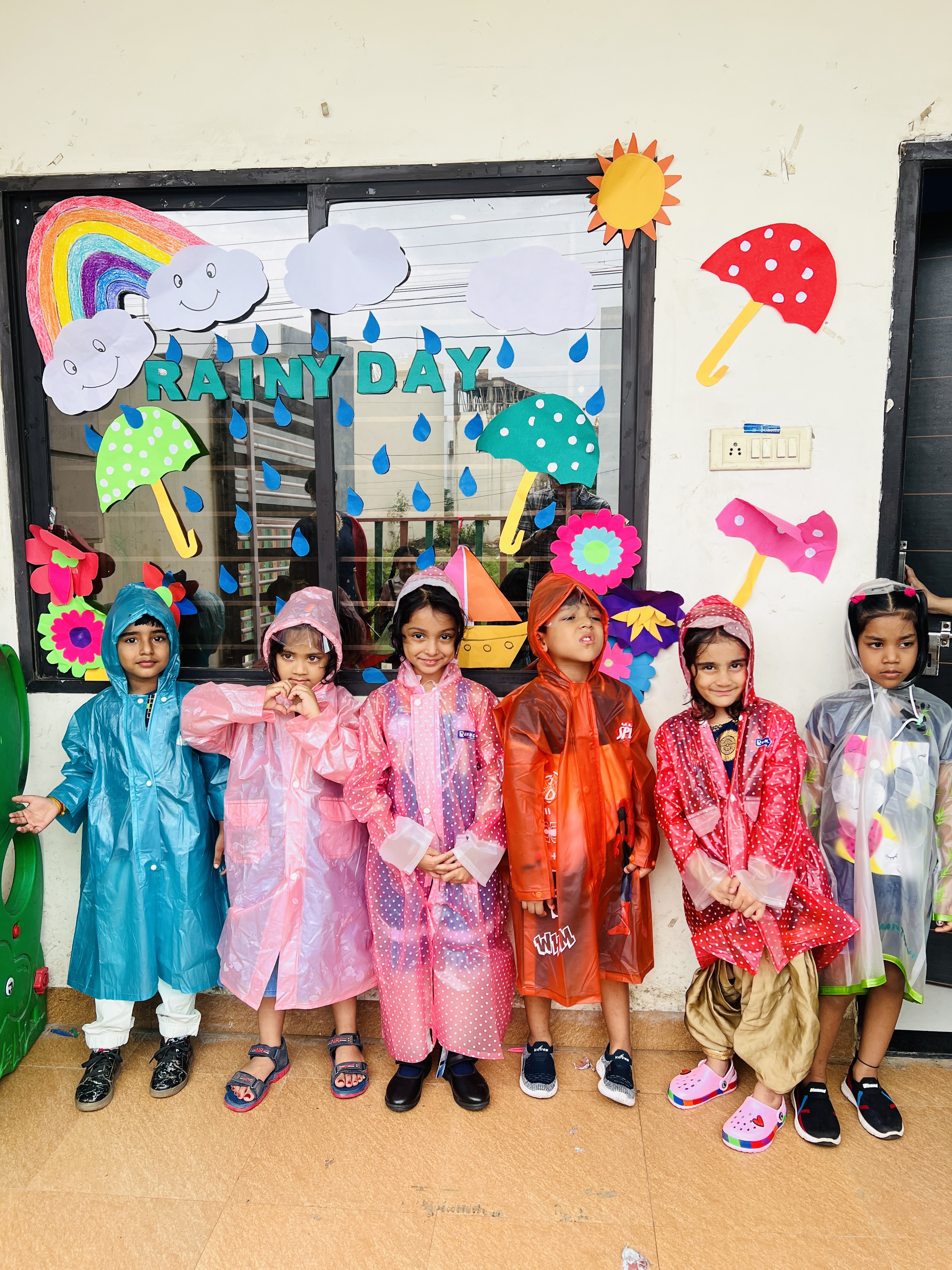 Rainy Day Parade - Colorful Umbrella Walk