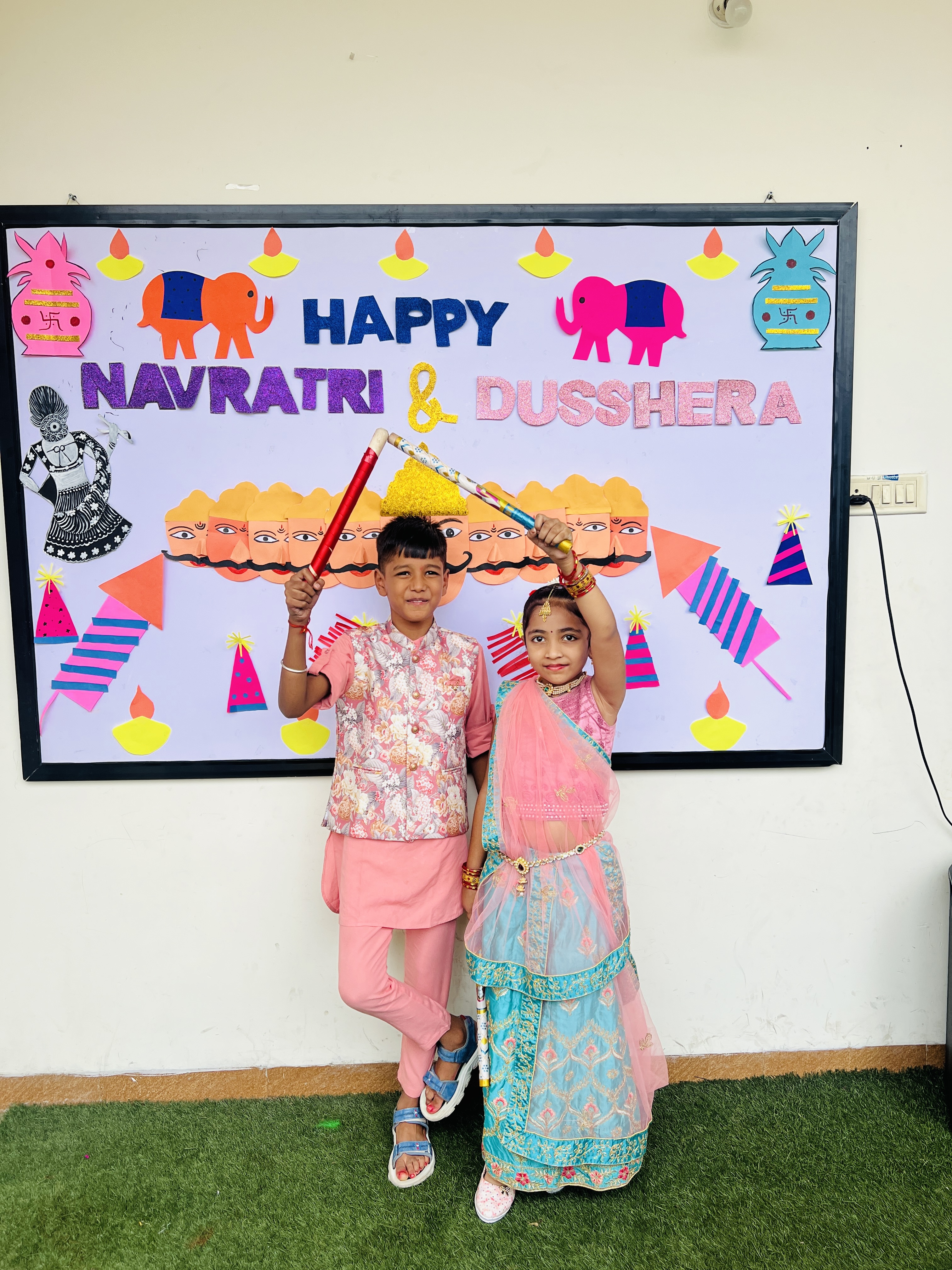 Dandiya Ethnic Outfit - Traditional Festive Pose