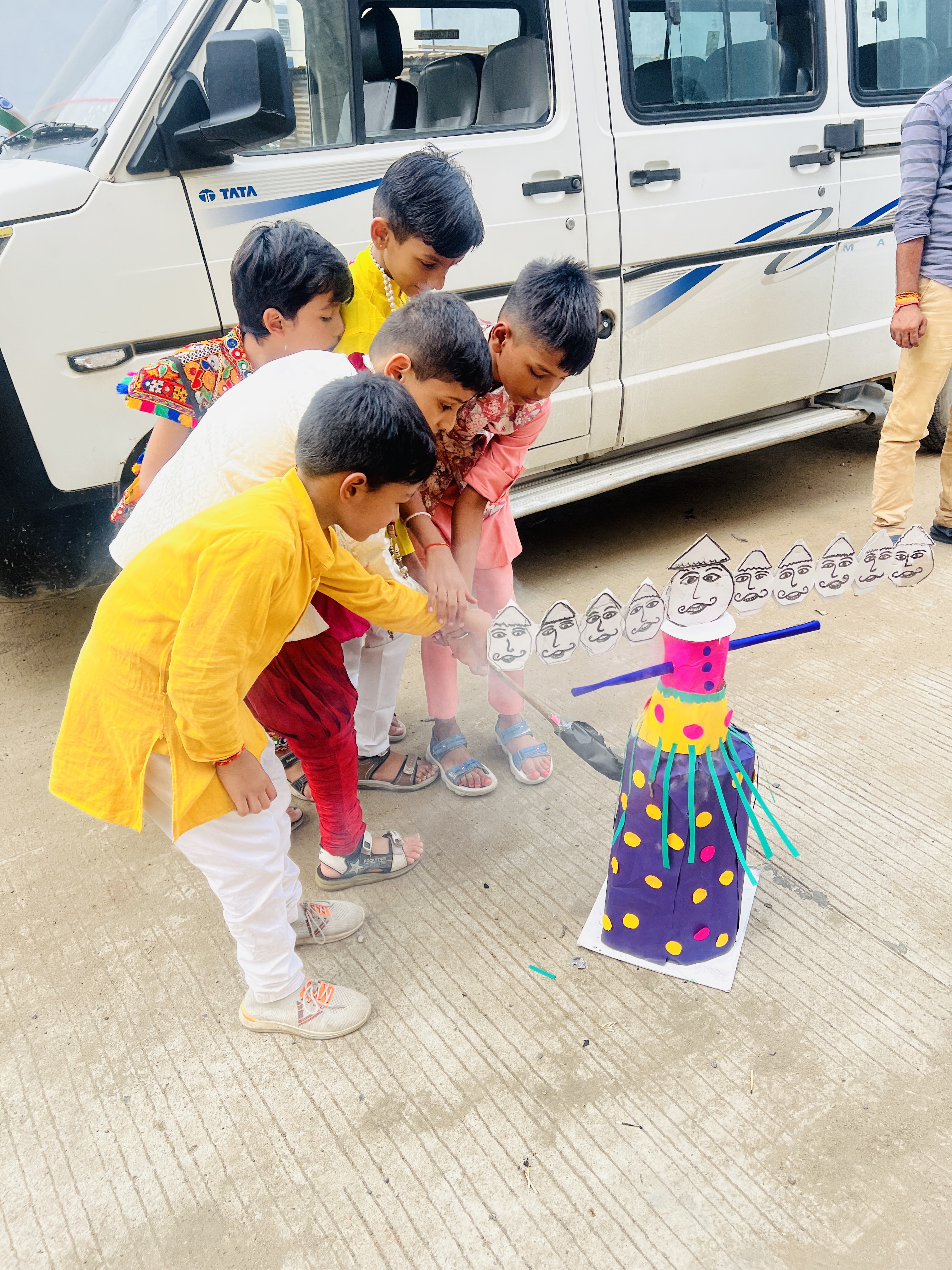 Dussehra Effigy Making - Handmade Ravana Craft Activity